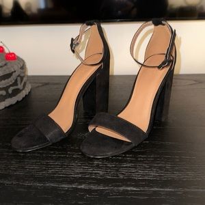 Black Sandal Heels with ankle strap